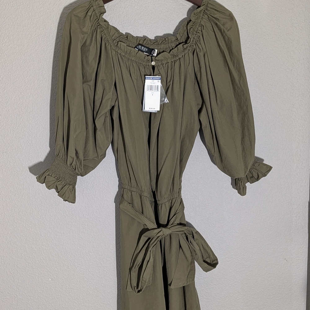 Green Off-Shoulder Dress